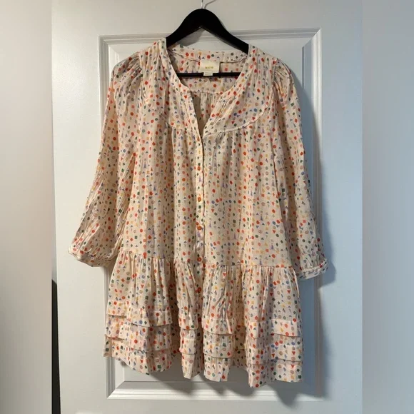 Anthropologie Cream Women's Top/dress in size medium - Picture 10 of 14